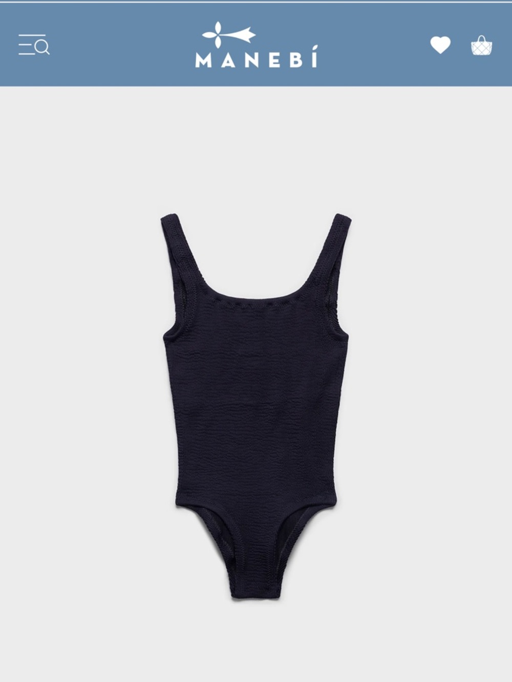 Manebì Seersucker One Piece Swimsuit